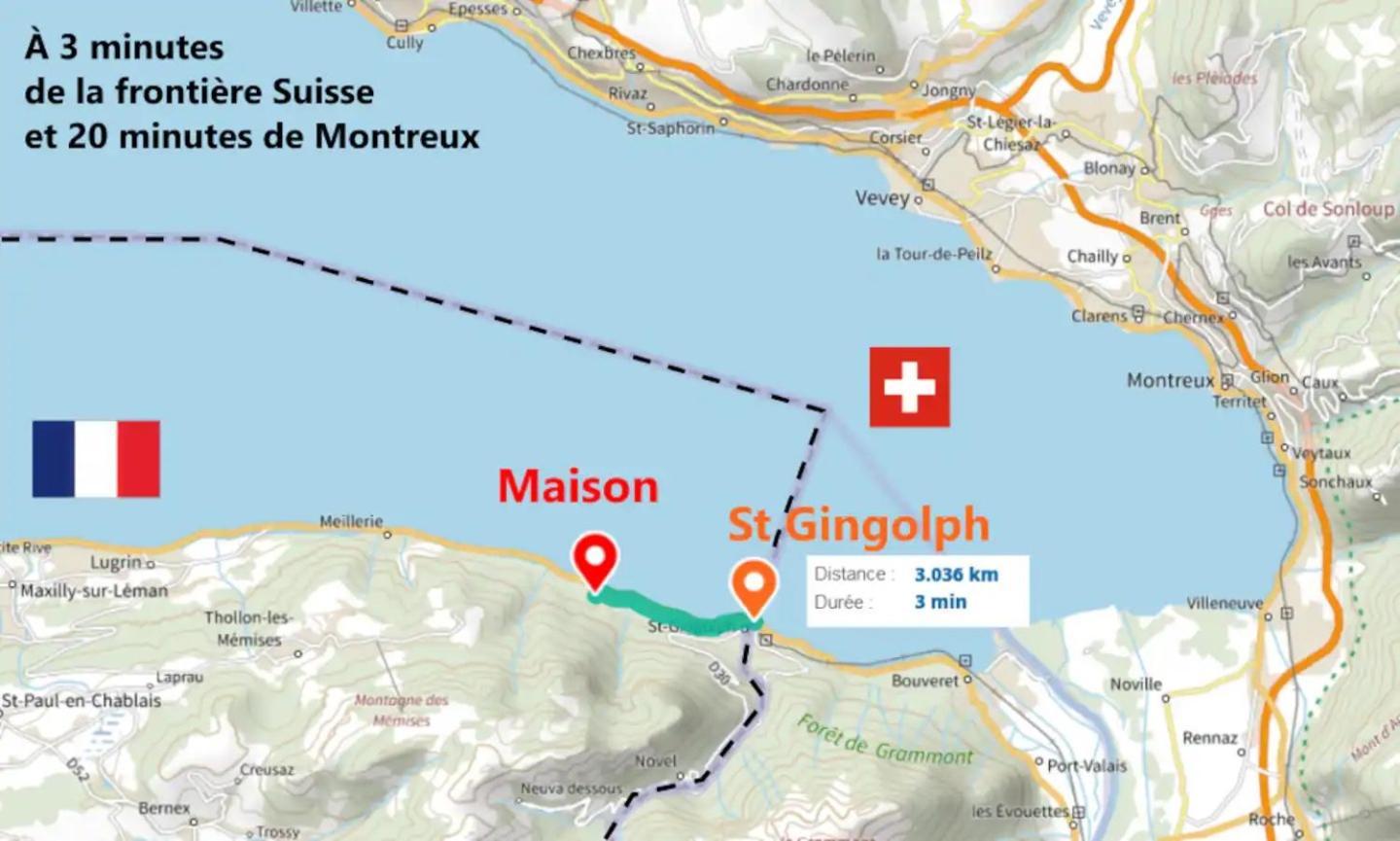 Chez Malou & Hugo Vue Lac Proche Suisse & Stations ! Saint-Gingolph Εξωτερικό φωτογραφία